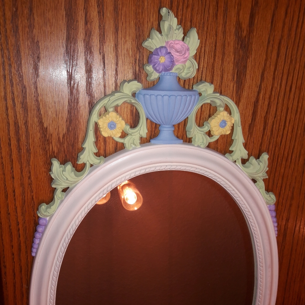 VINTAGE SYROCO MIRROR, VERY PRETTY, GOOD VINTAGE C - Picture 10 of 11